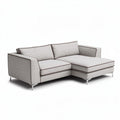 Sofa narożna w kolorze szarym z tkaniny 200 x 120 x 85cm